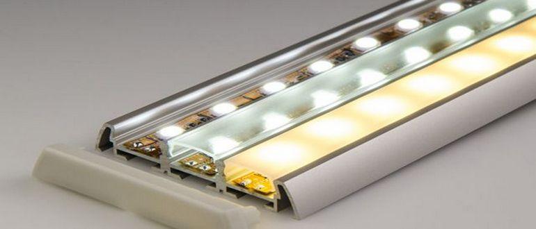 Профиль потолочный для светодиодной ленты для натяжных потолков