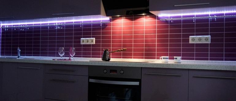 Подключение светодиодной ленты на кухне через выключатель - Мастерок