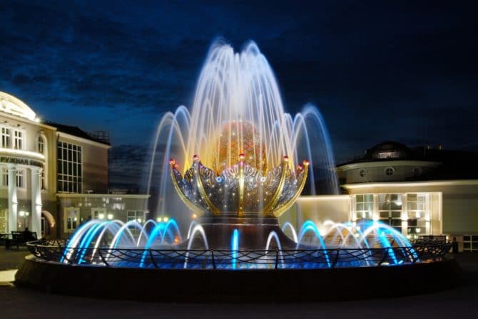 подсветка фонтана