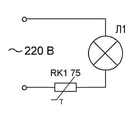 схема терморезистора