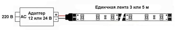 Схема подключения к одной СЛ