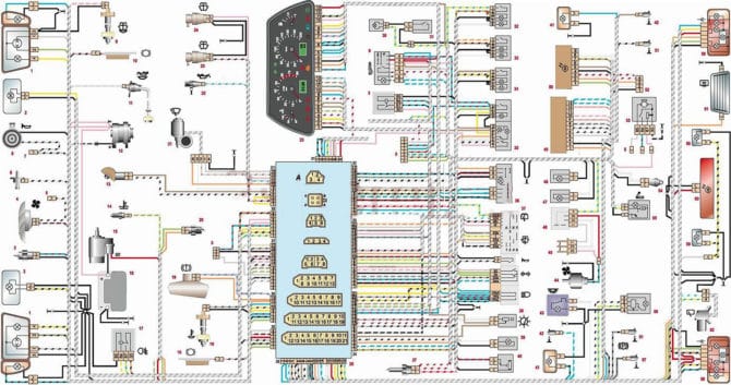 схема электрооборудования ВАЗ 2114