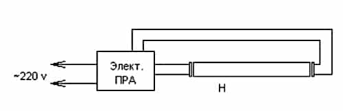 Схема светильника с ЭПРА