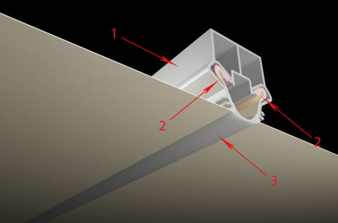 Как делают парящие линии на натяжном потолке